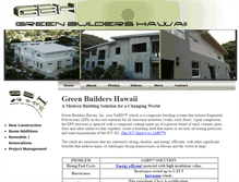 Tablet Screenshot of greenbuildershawaii.net